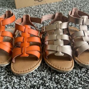 Cat & Jack Orange and Tan Gladiator Sandals